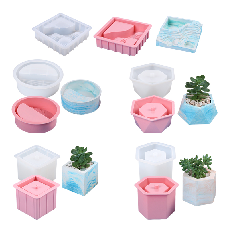 Succulent Set - Suculenta vaso de flores molde de