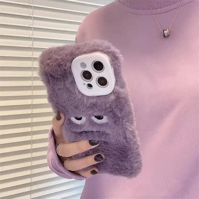 Capa de Telefone Fofa de Pelúc - Monstera avaliação e preço